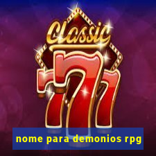 nome para demonios rpg